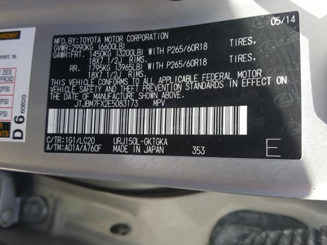 2014 LEXUS GX 460 JTJBM7FX2E5083173