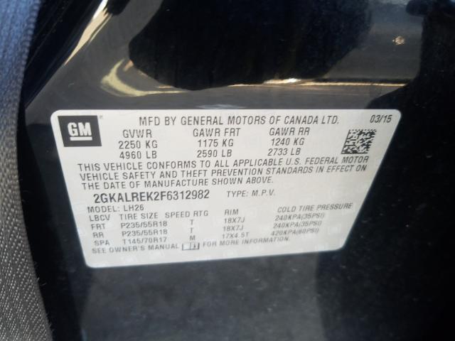 2015 GMC TERRAIN SL 2GKALREK2F6312982