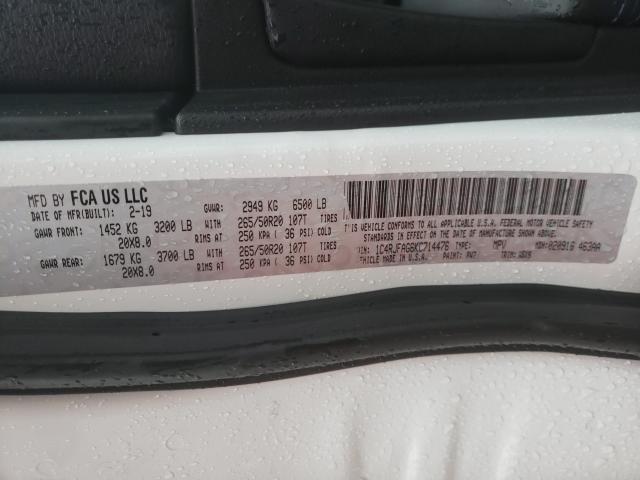 2019 JEEP GRAND CHER 1C4RJFAG6KC714476