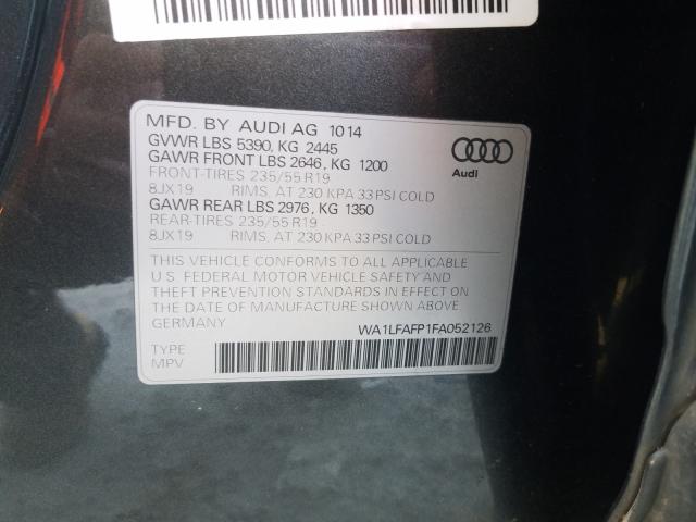 2015 AUDI Q5 WA1LFAFP1FA052126