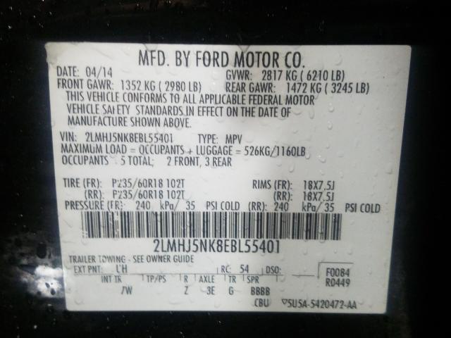 2014 LINCOLN MKT 2LMHJ5NK8EBL55401