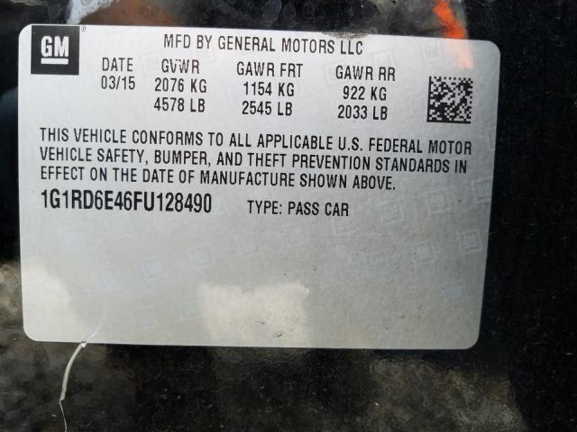 VIN 1G1RD6E46FU128490 2015 Chevrolet Volt no.10