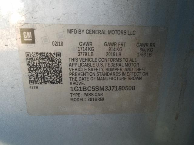 2018 CHEVROLET CRUZE LS 1G1BC5SM3J7180508
