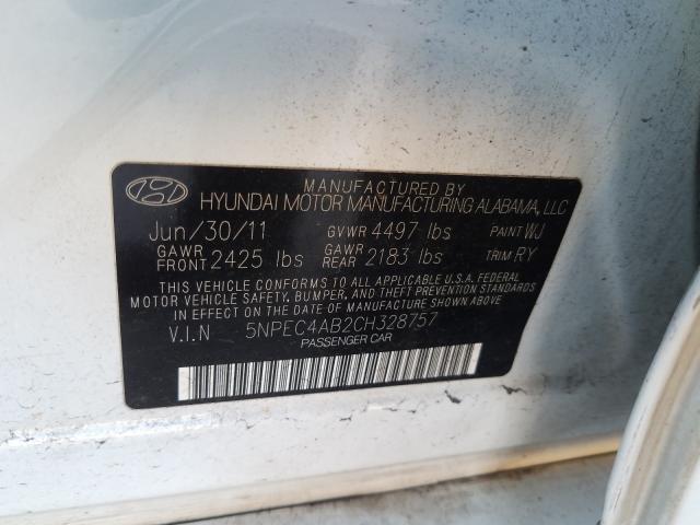 2012 HYUNDAI SONATA SE 5NPEC4AB2CH328757