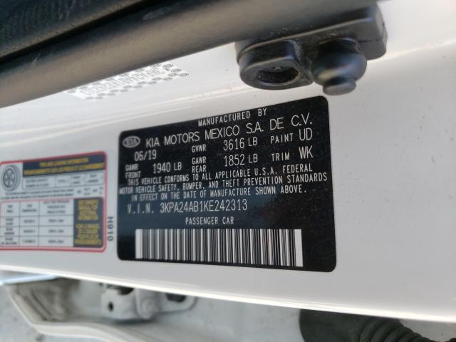 2019 KIA RIO S 3KPA24AB1KE242313