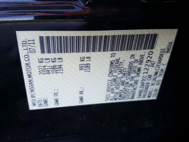 2012 NISSAN ALTIMA SR 1N4BL2AP3CC122920
