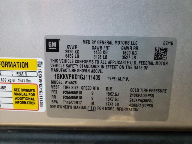 2016 GMC ACADIA SLE 1GKKVPKD1GJ111409