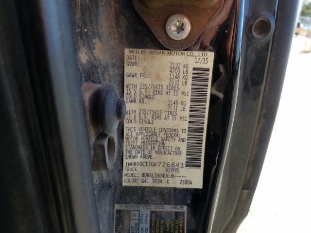 2016 NISSAN FRONTIER S 1N6BD0CT7GN726841