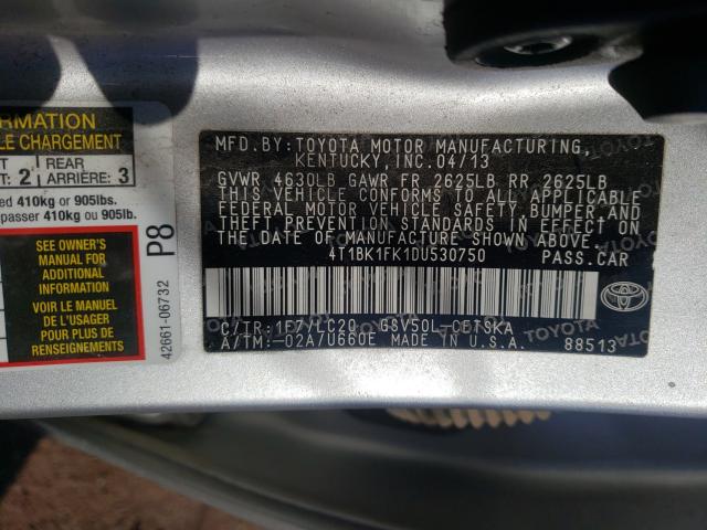 2013 TOYOTA CAMRY SE 4T1BK1FK1DU530750