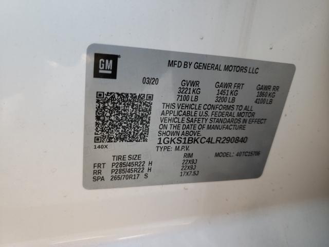 2020 GMC YUKON SLT 1GKS1BKC4LR290840