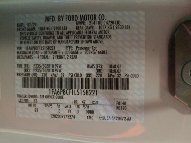 2020 FORD MUSTANG GT 1FA6P8CF1L5158221