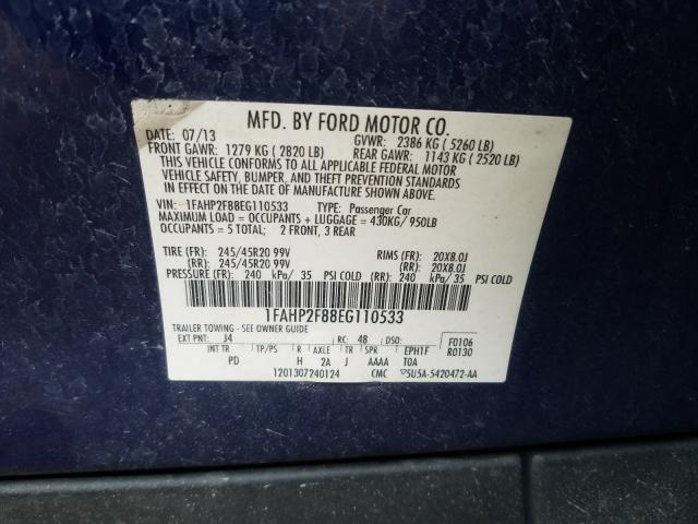 2014 FORD TAURUS LIM 1FAHP2F88EG110533