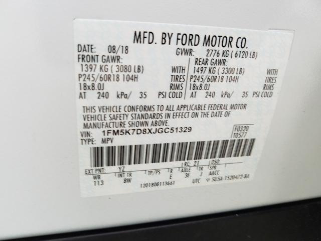 2018 FORD EXPLORER X 1FM5K7D8XJGC51329