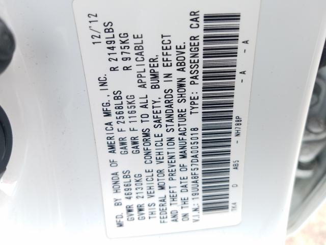 2013 ACURA TL TECH 19UUA8F57DA005018