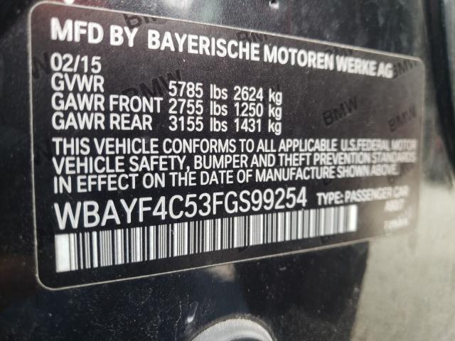 2015 BMW 740 LXI WBAYF4C53FGS99254