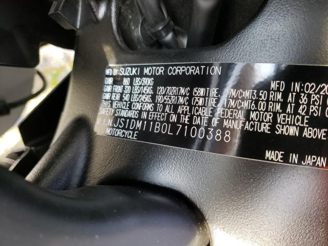 2020 SUZUKI GSX-R1000 JS1DM11B0L7100388