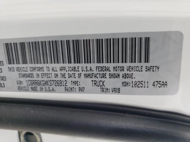 2019 RAM 1500 CLASS 1C6RR6KGXKS726912