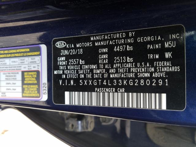 2019 KIA OPTIMA LX 5XXGT4L33KG280291