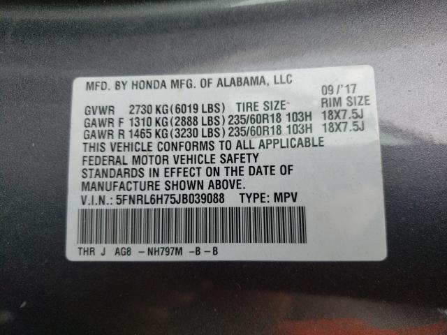 2018 HONDA ODYSSEY EX 5FNRL6H75JB039088