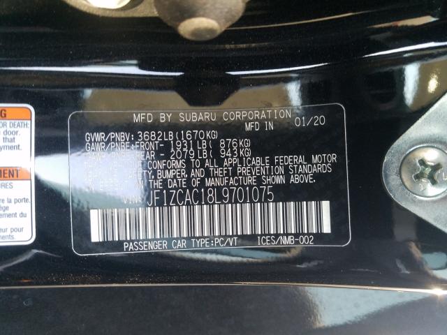 2020 SUBARU BRZ LIMITE JF1ZCAC18L9701075
