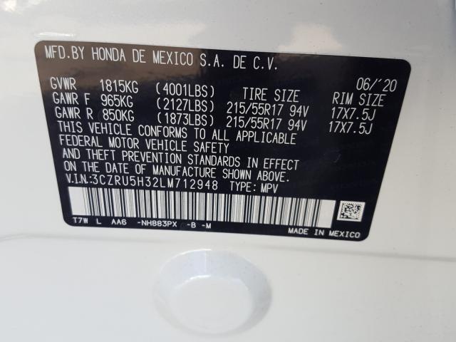 2020 HONDA HR-V 3CZRU5H32LM712948