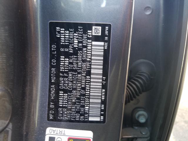 2019 HONDA CLARITY - JHMZC5F11KC002139