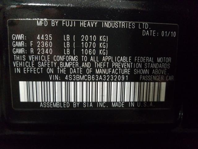 2010 SUBARU LEGACY 4S3BMCB63A3232091