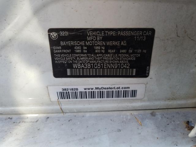 2014 BMW 320 I WBA3B1G51ENN91042