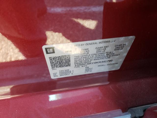 2019 CHEVROLET TAHOE C150 1GNSCAKC0KR341790