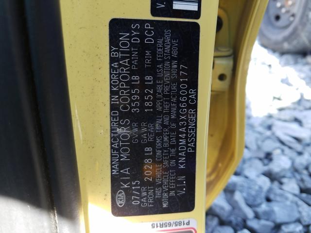 2016 KIA RIO LX KNADM4A3XG6600177