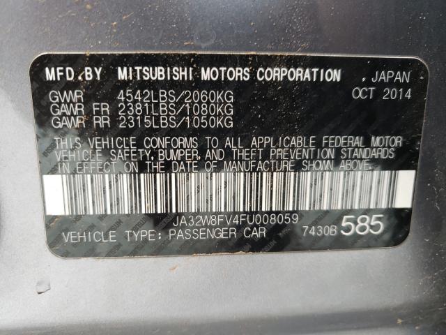 2015 MITSUBISHI LANCER EVO JA32W8FV4FU008059