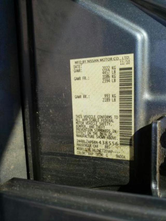 2011 NISSAN ALTIMA SR 1N4BL2AP6BN438556