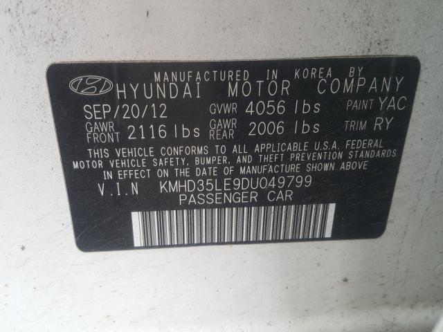 2013 HYUNDAI ACCENT GL KMHD35LE9DU049799
