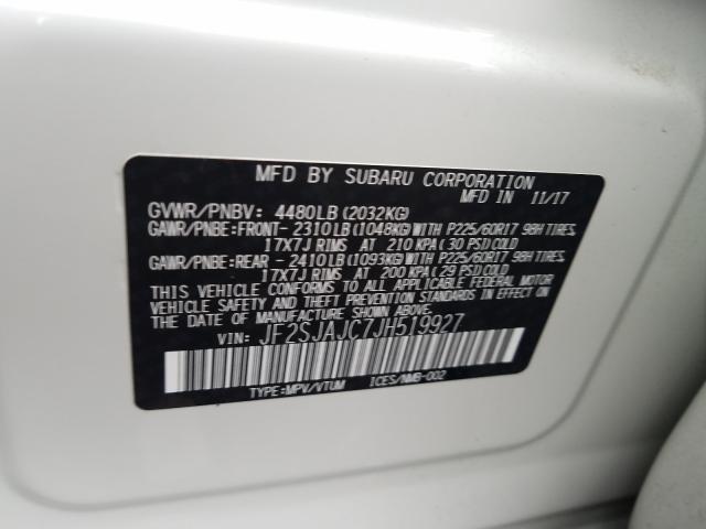 2018 SUBARU FORESTER 2 JF2SJAJC7JH519927