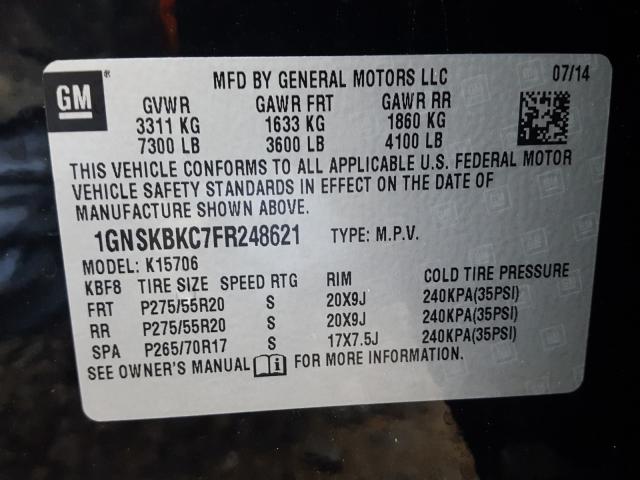 2014 CHEVROLET TAHOE 1GNSKBKC7FR248621