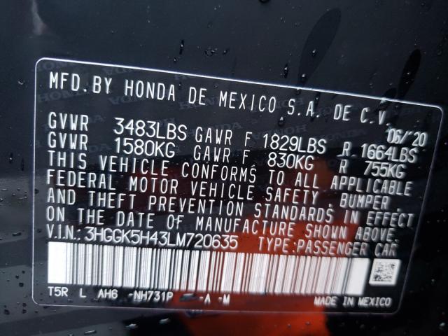2020 HONDA FIT LX 3HGGK5H43LM720635