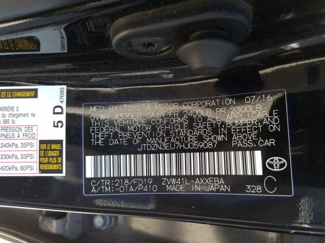 2017 TOYOTA PRIUS V JTDZN3EU7HJ059087