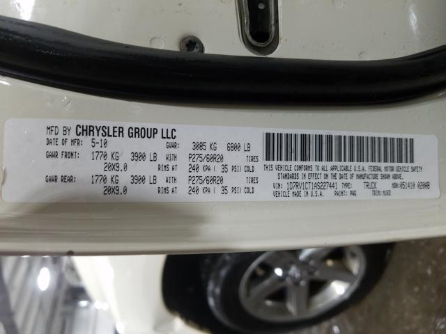 2010 DODGE RAM 1500 1D7RV1CT1AS227441