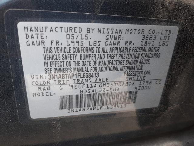 2015 NISSAN SENTRA 3N1AB7AP1FL658413