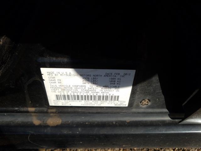 2012 MITSUBISHI GALANT ES 4A32B3FF3CE018304