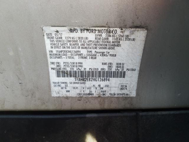 2017 FORD TAURUS SEL 1FAHP2E82HG126894