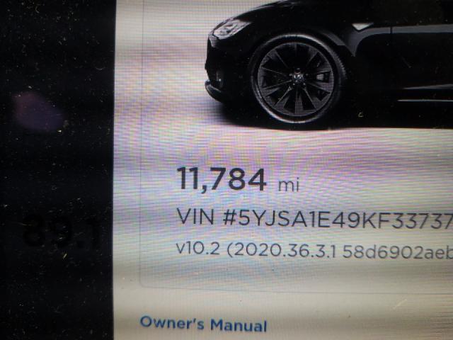 2019 TESLA MODEL S 5YJSA1E49KF337374