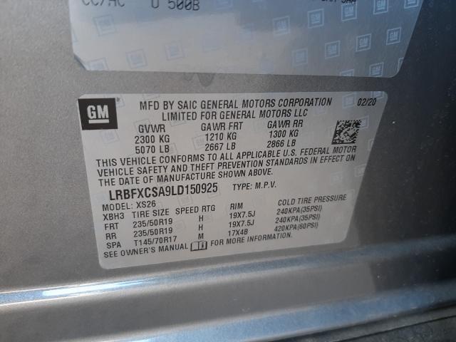 2020 BUICK ENVISION E LRBFXCSA9LD150925