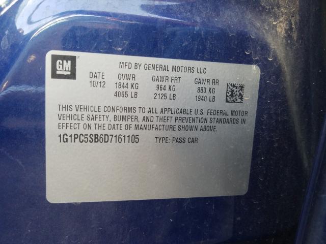 2013 CHEVROLET CRUZE LT - 1G1PC5SB6D7161105