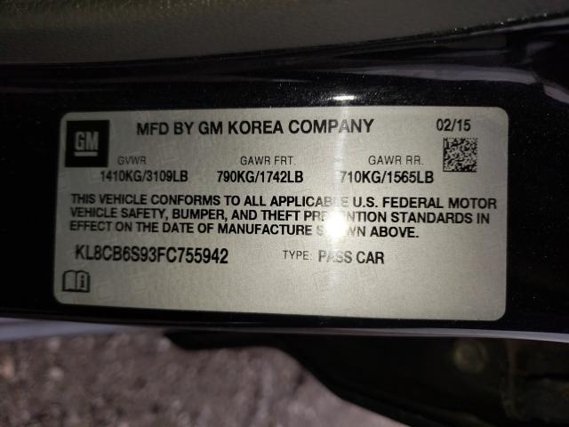 2015 CHEVROLET SPARK KL8CB6S93FC755942