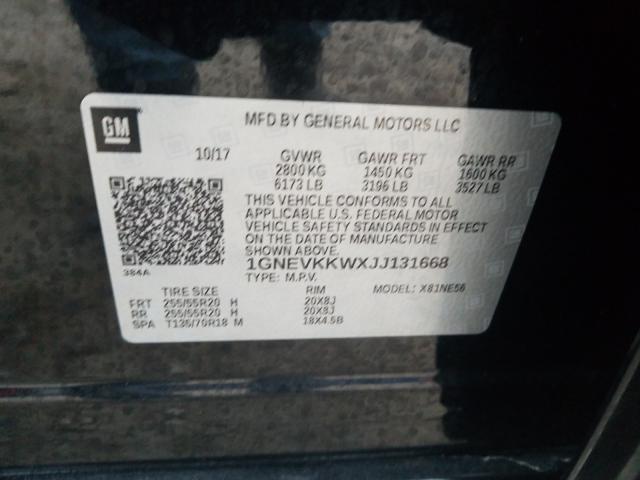 2018 CHEVROLET TRAVERSE H 1GNEVKKWXJJ131668