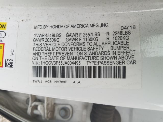 2018 HONDA ACCORD HYB 1HGCV3F55JA004495