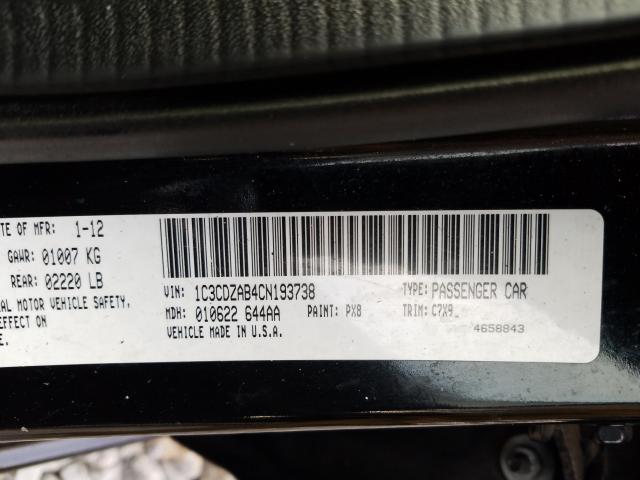 2012 DODGE AVENGER SE 1C3CDZAB4CN193738