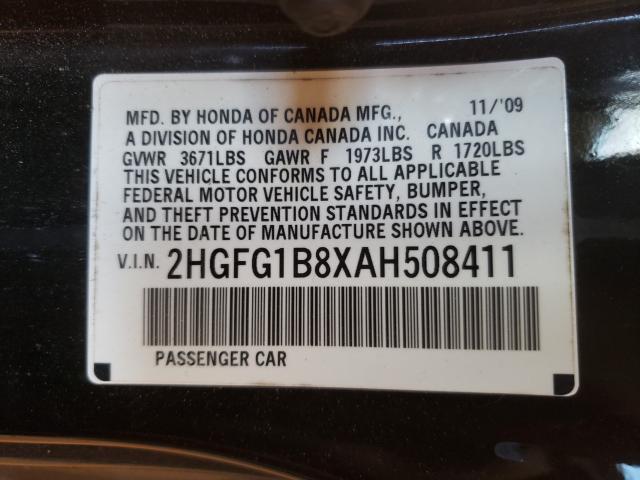 2010 HONDA CIVIC EX 2HGFG1B8XAH508411
