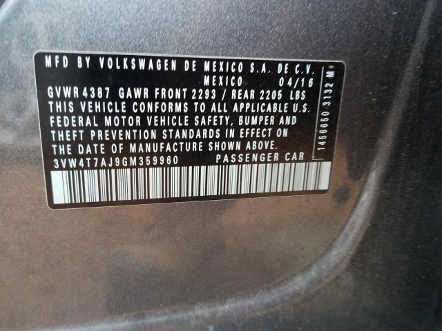 2016 VOLKSWAGEN JETTA GLI 3VW4T7AJ9GM359960